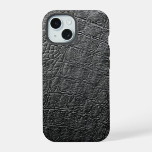 Moderne Zwarte Krokodil iPhone 15 Case