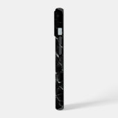 Moderne Zwarte Krokodil iPhone 15 Case (Linkerkant)