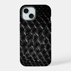 Moderne Zwarte Krokodil iPhone 15 Case