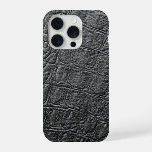 Moderne Zwarte Krokodil iPhone 15 Pro Case