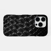 Moderne Zwarte Krokodil iPhone Hoesje (Achterkant horizontaal)