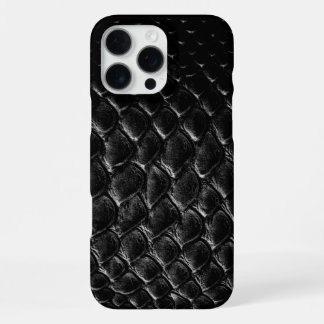 Moderne Zwarte Krokodil iPhone 16 Pro Max Hoesje