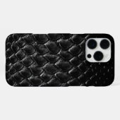 Moderne Zwarte Krokodil iPhone Hoesje (Achterkant horizontaal)