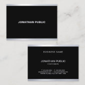 Moderne zwarte lam Silver Elegant Professional Top Visitekaartje (Voorkant / Achterkant)