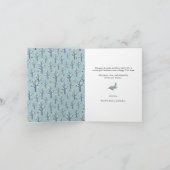 Moderne zwarte legant script BLEEST kardinale voge Feestdagen Kaart (Binnen)