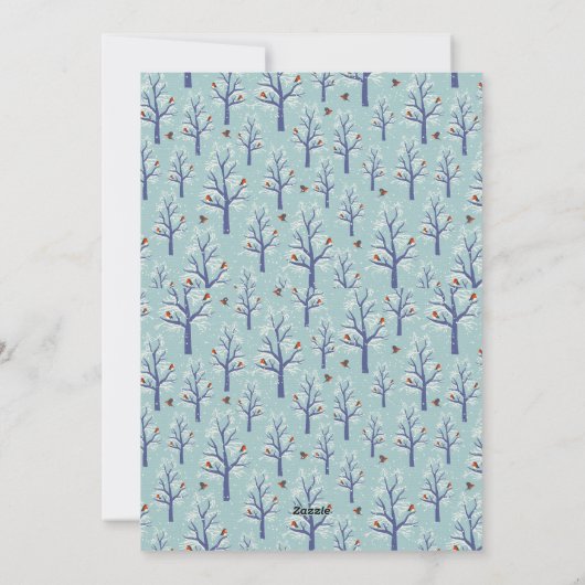 Moderne zwarte legant script BLEEST kardinale voge Feestdagenkaart (Achterkant)