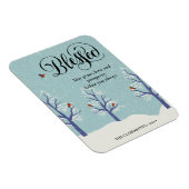 Moderne zwarte legant script BLEEST kardinale voge Magneet (Rechterzijde)