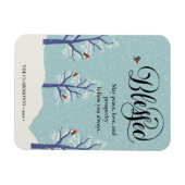 Moderne zwarte legant script BLEEST kardinale voge Magneet (Horizontaal)