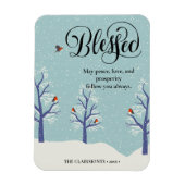 Moderne zwarte legant script BLEEST kardinale voge Magneet (Verticaal)