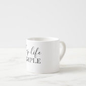 Moderne zwarte levensstandaard eenvoudig espresso kop (Voorkant rechts)