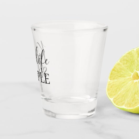 Moderne zwarte levensstandaard eenvoudig shot glas (Rechts)