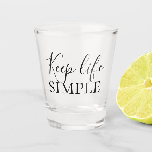 Moderne zwarte levensstandaard eenvoudig shot glas (Voorkant)