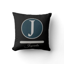 Moderne Zwarte Lichtgrijze Monogram Elegant