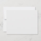 Moderne Zwarte Lijn Briefpapier Notitiekaartje (Achterkant)