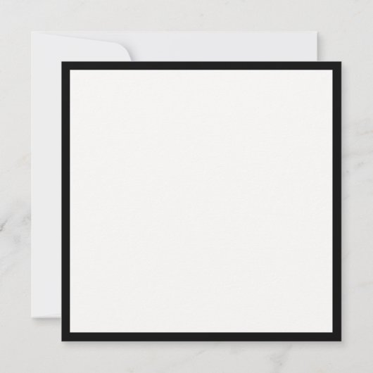 Moderne Zwarte Lijst Typografie Huwelijk Save Datu Kaart (Achterkant)