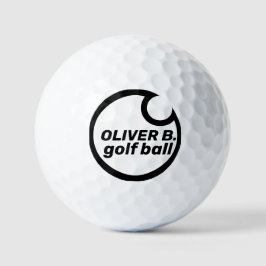 Moderne zwarte Logo Golfballen