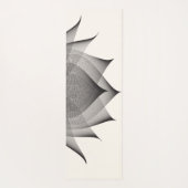 Moderne zwarte Lotus Flower Art ellegant Unieke Ko Yogamat (Achterkant)