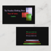 Moderne Zwarte Luxe Mode Visitekaartje (Voorkant / Achterkant)