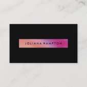 Moderne zwarte Luxe regenboogholografische folie  Visitekaartje (Voorkant)