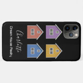 Moderne zwarte makelaar Case-Mate iPhone case (Achterkant (horizontaal))