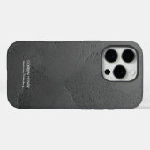Moderne zwarte matte gestructureerde gepersonalise Case-Mate iPhone case (Achterkant (horizontaal))