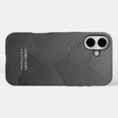 Moderne zwarte matte gestructureerde gepersonalise Case-Mate iPhone case (Achterkant (horizontaal))