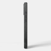 Moderne zwarte matte gestructureerde gepersonalise Case-Mate iPhone case (Achterkant / Links)