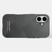 Moderne zwarte matte gestructureerde gepersonalise Case-Mate iPhone case (Achterkant (horizontaal))