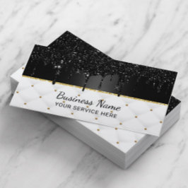 Moderne zwarte melkweg Glitter drijft Luxury Salon Visitekaartje