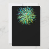 Moderne zwarte minimalistische 21ste uitnodiging o (Achterkant)