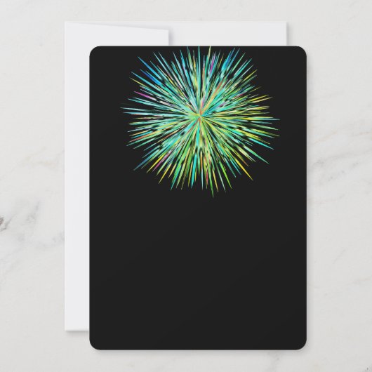 Moderne zwarte minimalistische 21ste uitnodiging o (Achterkant)