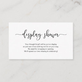 Moderne zwarte minimalistische lettertype, Display Informatiekaartje