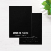 Moderne zwarte, minimalistische oorenkaart visitekaartje (Bureau)
