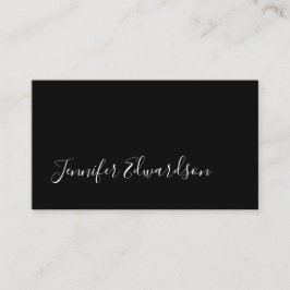 Moderne zwarte minimalistische professionele eenvo visitekaartje