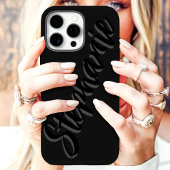 Moderne Zwarte Minimalistische Scriptnaam Case-Mate iPhone Case