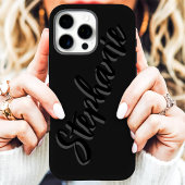 Moderne Zwarte Minimalistische Scriptnaam Case-Mate iPhone Case