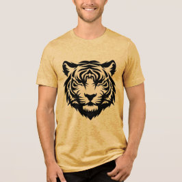 Moderne zwarte minimalistische Tiger Head T-shirt