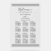 Moderne zwarte minimalistische weddenschapskaart acryl bord (Voorkant)