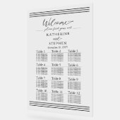 Moderne zwarte minimalistische weddenschapskaart acryl bord (Hoek)