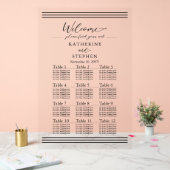 Moderne zwarte minimalistische weddenschapskaart acryl bord (Huwelijk)