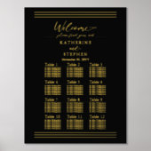 Moderne zwarte minimalistische weddenschapskaart folie afdrukken (Voorkant)
