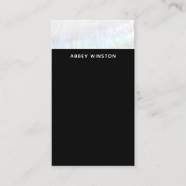 Moderne zwarte minimalistische zeeschelp streep visitekaartje