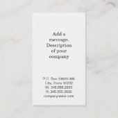 Moderne zwarte monogram achtergrond visitekaartje (Achterkant)