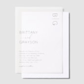 Moderne Zwarte Monogram Bruiloft Vellum Uitnodigingen (Offset)