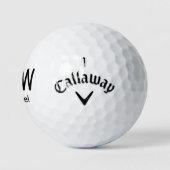 Moderne Zwarte Monogram Golfballen (Logo)