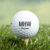 Moderne Zwarte Monogram Golfballen (Insitu Shirt)