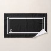 Moderne zwarte monogram handdoekset bad handdoek (Handdoek)