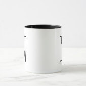 Moderne Zwarte Monogram Letter N Douane Koffie Mok (Midden)