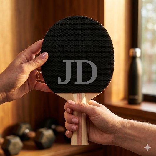 Moderne Zwarte Monogram Tafeltennisbatje