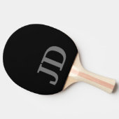 Moderne Zwarte Monogram Tafeltennisbatje (Zijkant)